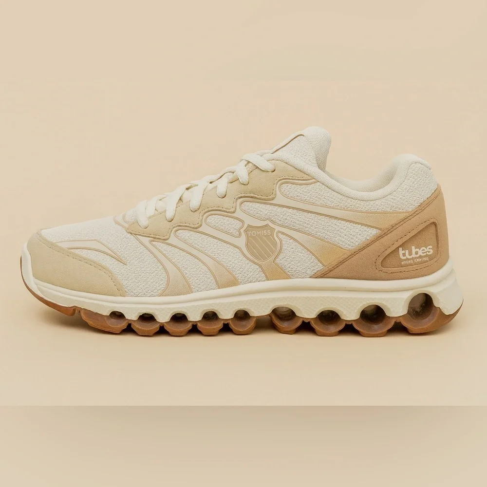 K-Swiss Tubes 200 Running Shoes Women’s 10 Bone Safari Gum Sneakers